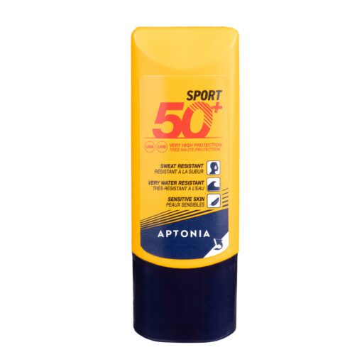 Určený na ochranu tela a tváre pred slnkom počas vonkajších športových aktivít. SPF 50+. Vysoká ochrana proti UVA a UVB.