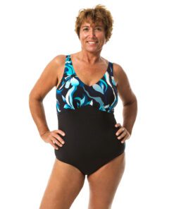 Náš návrhársky tím vytvoril tieto jednodielne plavky pre všetky ženy trénujúce nenáročnú až mierne náročnú aquagymnastiku.