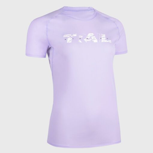 Funkčné a priedušné trailové tričko s voľným strihom na beh na krátke či dlhé vzdialenosti (tréning alebo preteky).Dámske trailové tričko s krátkym rukávom fialové