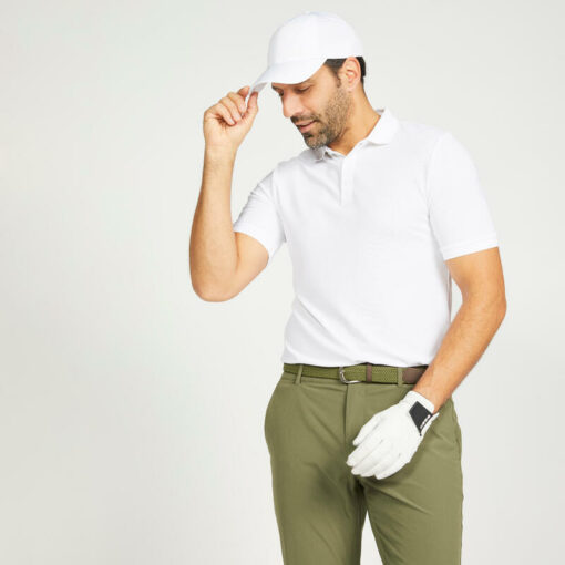Toto golfové polo tričko je vyrobené z polyesterovej tkaniny