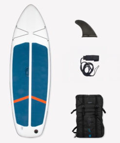 Jednokomorový kompaktný nafukovací paddleboard do 130 kg 100 bielo-modrý